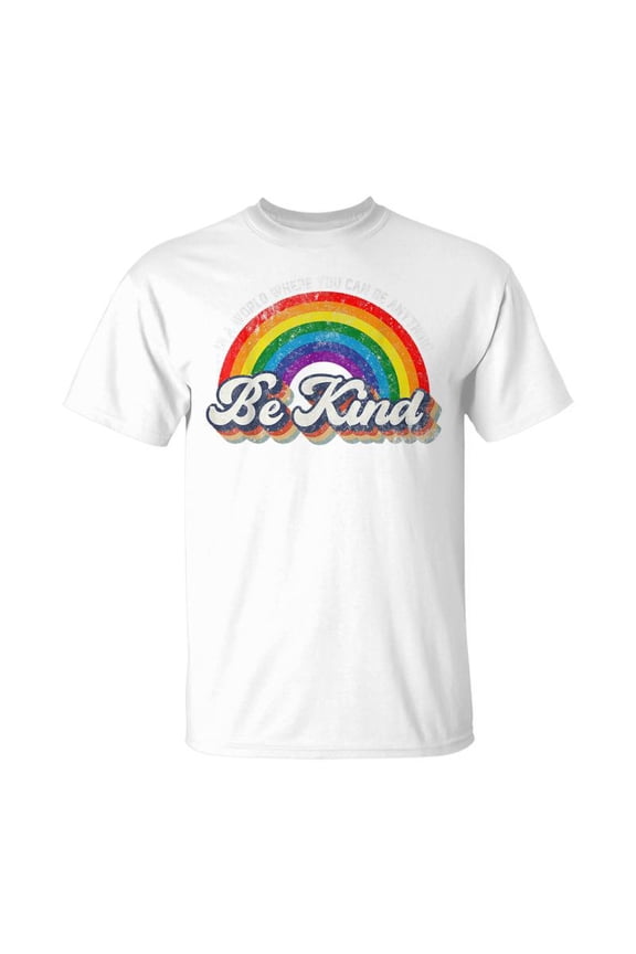 In A World Where You Can Be Anything Be Kind Gay Pride Lgbt Unisex Jersey Crewneck Tshirt