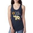 thumbnail image 1 of In A World Where You Can Be Anything Be Kind Inspirational/Christian Ladies Racerback Tank Top, Navy, Small, 1 of 3