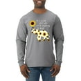 thumbnail image 1 of In A World Where You Can Be Anything Be Kind Inspirational/Christian Mens Long Sleeve Shirt, Heather Grey, X-Large, 1 of 3