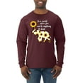 thumbnail image 1 of In A World Where You Can Be Anything Be Kind Inspirational/Christian Mens Long Sleeve Shirt, Maroon, X-Large, 1 of 3