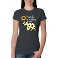 thumbnail image 1 of In A World Where You Can Be Anything Be Kind Inspirational/Christian Womens Slim Fit Junior Tee, Dark Grey, 2XL, 1 of 3