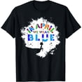 thumbnail image 1 of In April We Wear Blue for Men Women Youth Kids Bleached T-Shirt, 1 of 2
