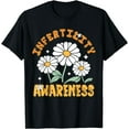 thumbnail image 1 of In April We Wear Orange Infertility Awareness Floral Design T-Shirt, 1 of 2