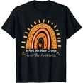 thumbnail image 1 of In April We Wear Orange Infertility Awareness Rainbow Design T-Shirt, 1 of 2