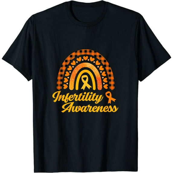 In April We Wear Orange Infertility Awareness Rainbow T-Shirt