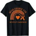 thumbnail image 1 of In April We Wear Orange Infertility Awareness Week Rainbow T-Shirt, 1 of 2