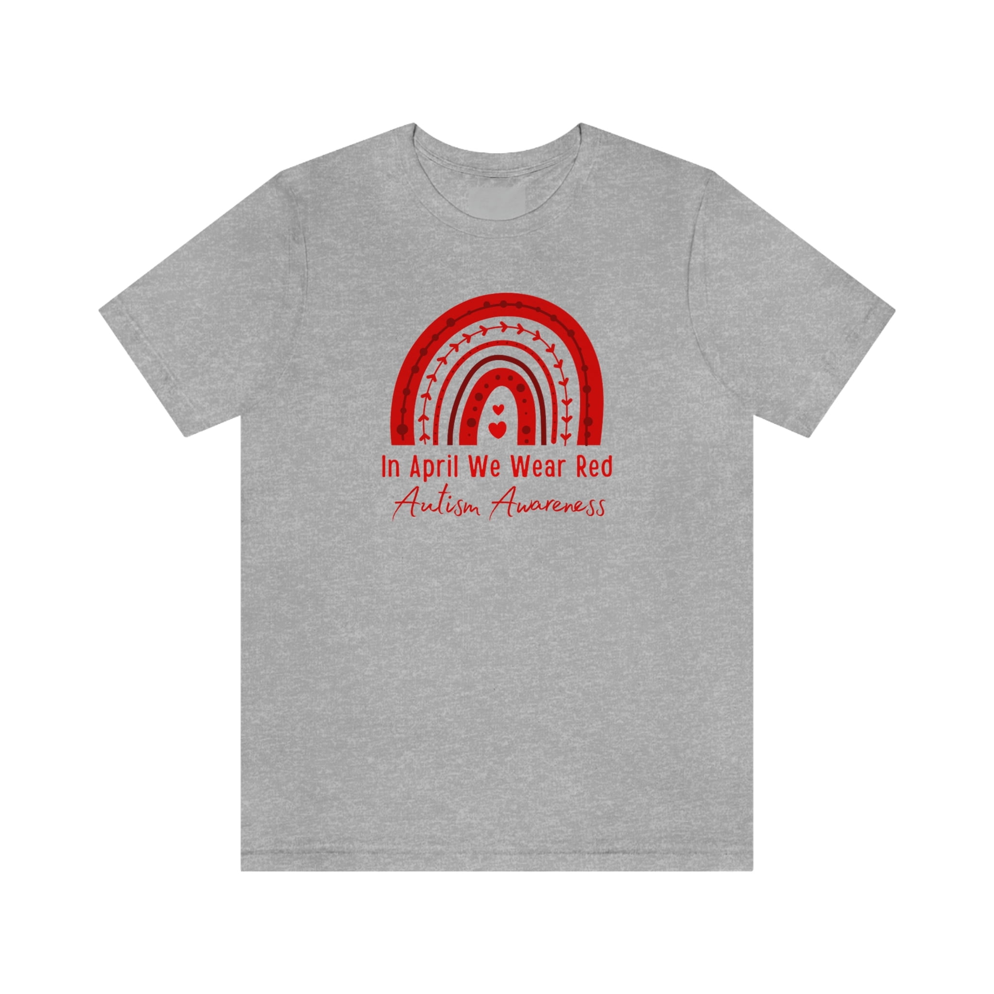 In April We Wear Red for Autism Awareness Shirt