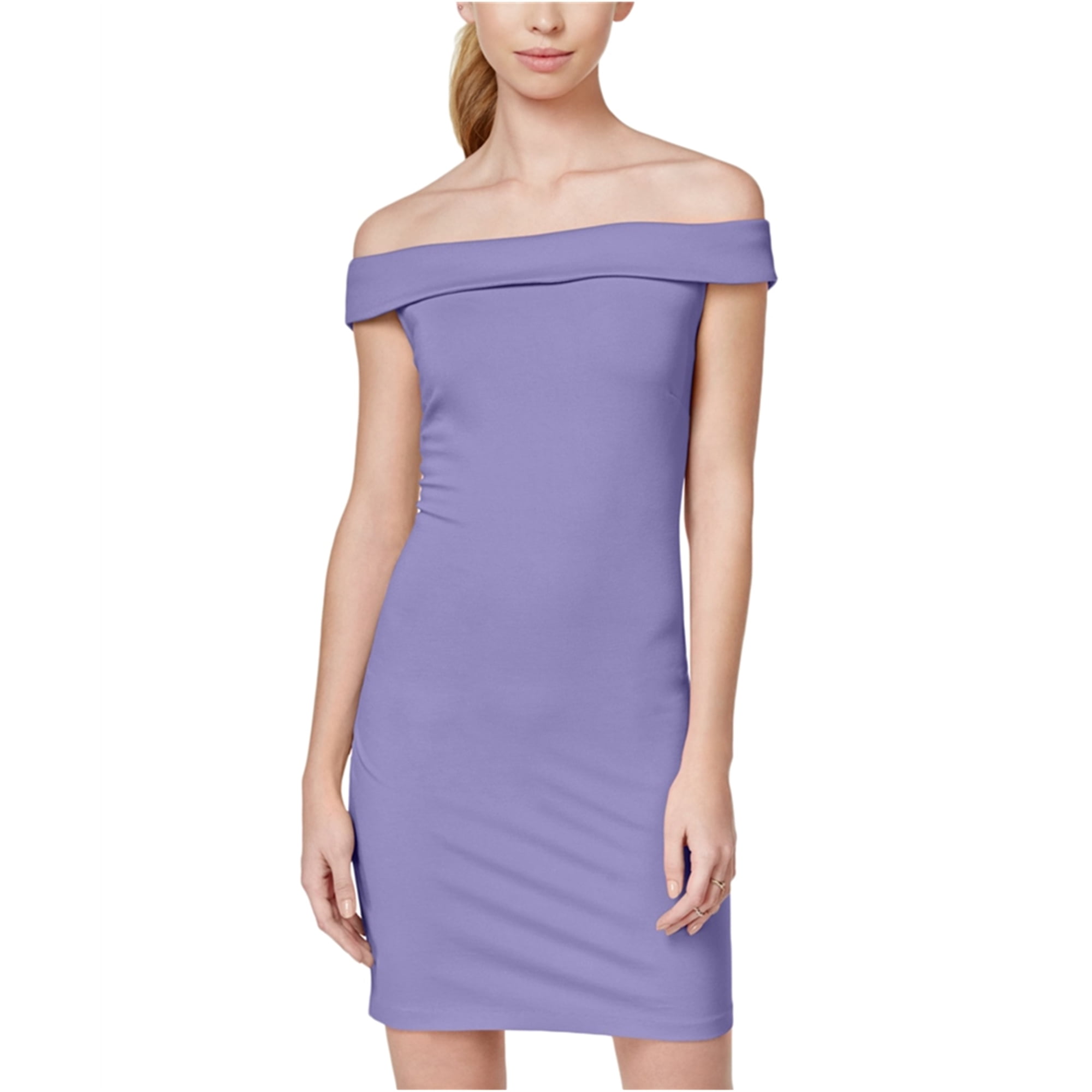 Awe　You　Bodycon　Purple,　Womens　Ponte　Knit　Dress,　Small　In　Of
