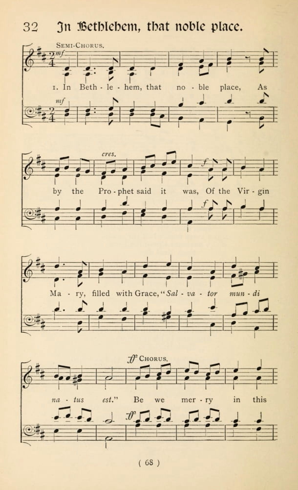 In Bethlehem that Noble Place 1 Christmas Carols New & Old 1850 Canvas Art - (18 x 24)