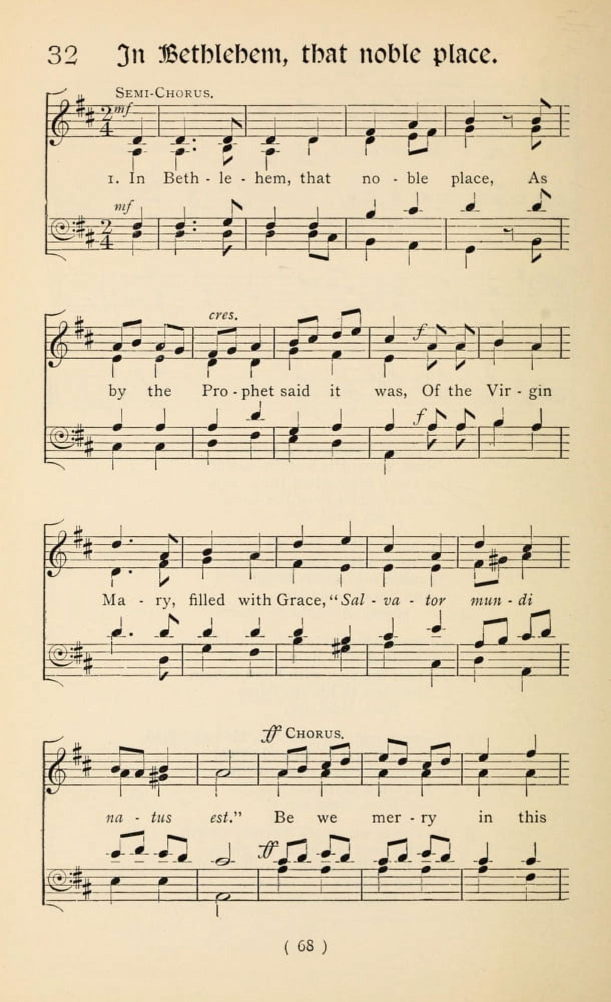 In Bethlehem that Noble Place 1 Christmas Carols New & Old 1850 Canvas Art - (24 x 36)