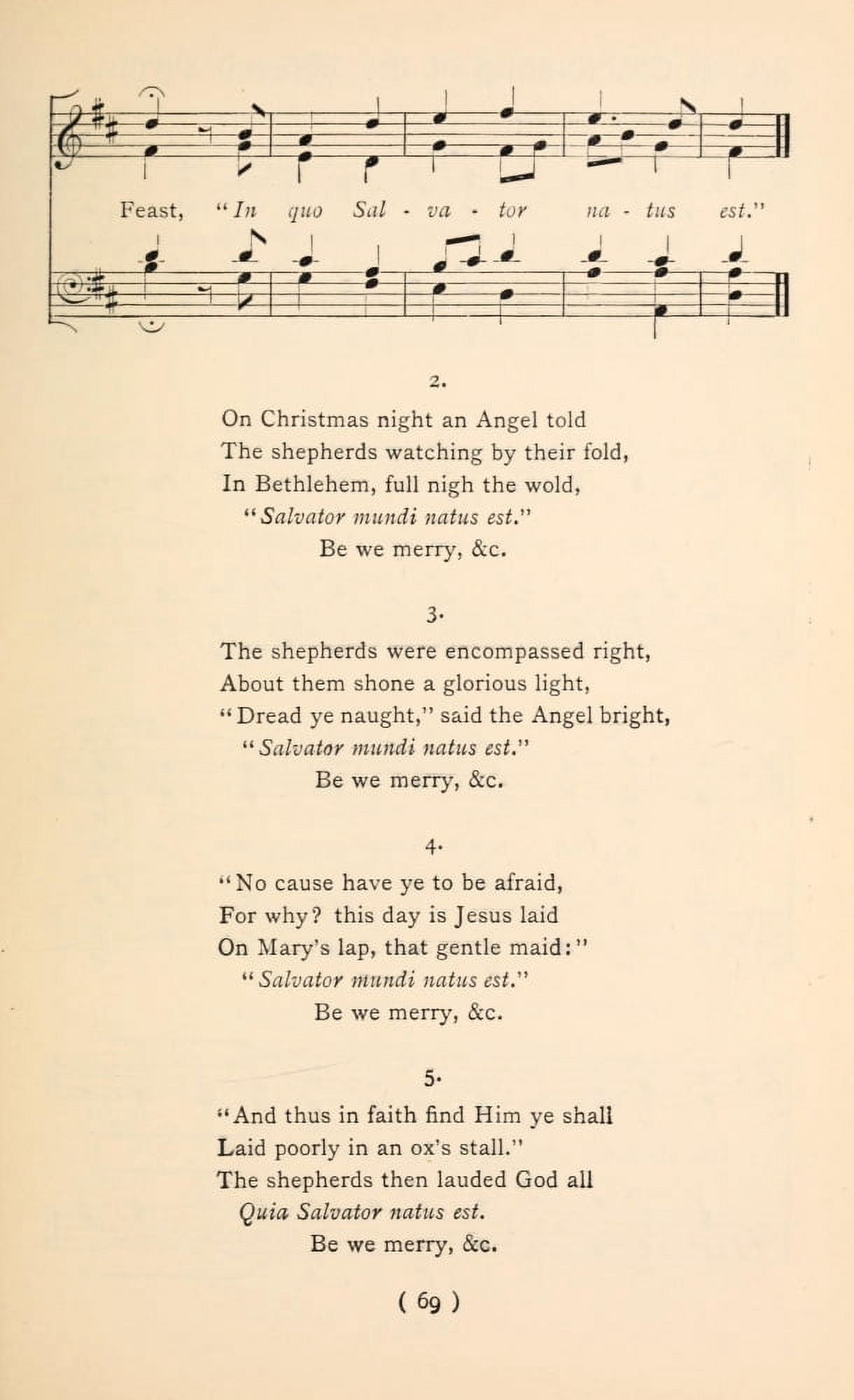 In Bethlehem that Noble Place 2 Christmas Carols New & Old 1850 Canvas Art - (24 x 36)