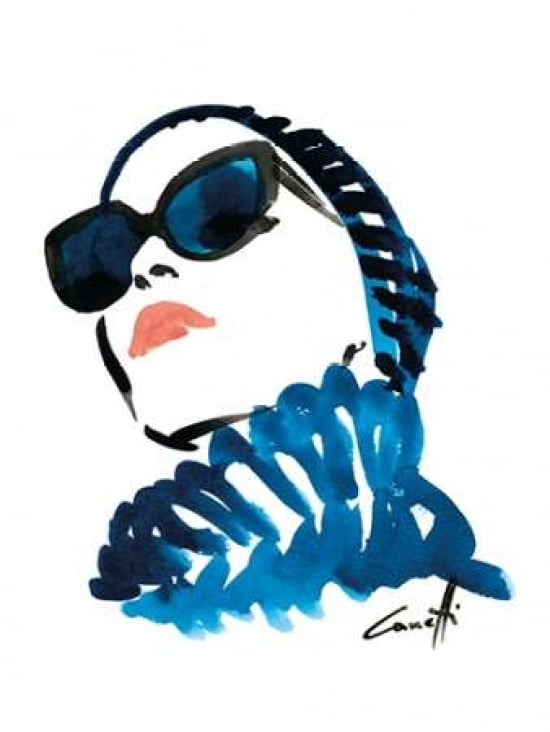 In Blue Canvas Art - Michel Canetti (18 x 24)