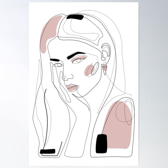 In Blush Poster Wall Art, Modern Wall Decor For Living Room Bedroom, 8x12 UNFRAMED