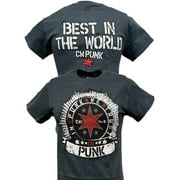 In CM Punk We Trust Best In the World Mens Gray T-shirt S