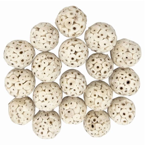 In-Cage Foraging Balls, 18-Pack Grass Sola Atta Chew Toys for Small Parrots