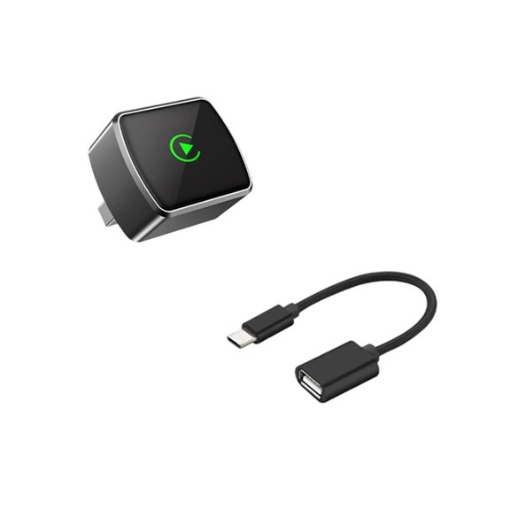 In-Car 2-in-1 Wireless CarPlay and Android Auto Adapter with USB-C Cable for Touch Screen Cars