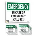 thumbnail image 1 of In Case Of Call 911 OSHA Emergency Vinyl Decal Label 7 Inch x 5 Inch - 10 Pack, 1 of 6