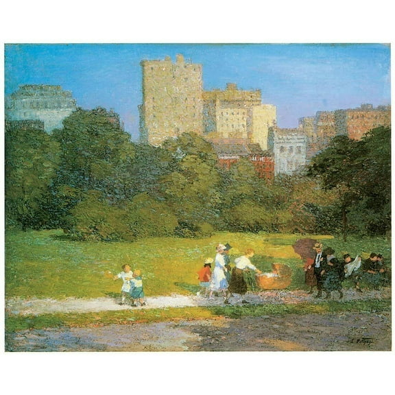 In Central Park-Potthast - CANVAS OR FINE PRINT WALL ART