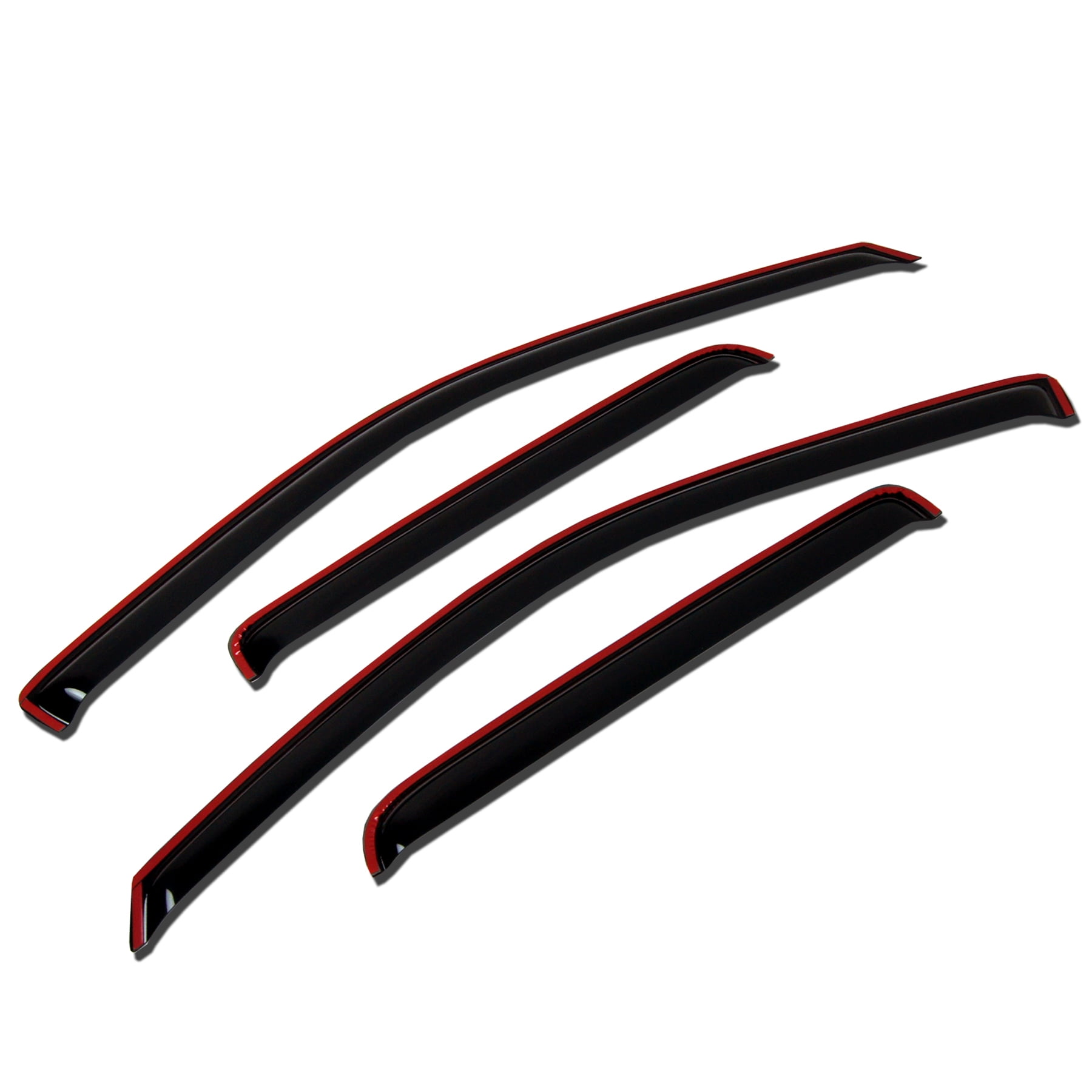 In-Channel Car Window Rain Guards Compatible with Chevrolet Suburban C1500 1992-1999 | Tape-On | Rain Shields Window Visor Window Deflectors | Dark Smoke, 4 Pcs Set, WV-406i