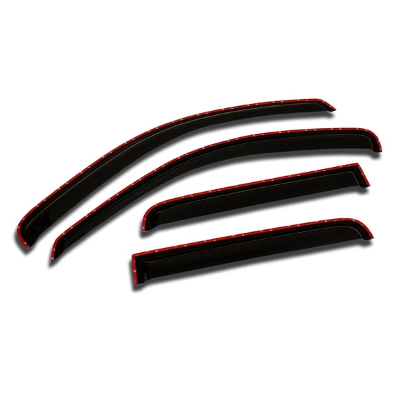 In-Channel Car Window Rain Guards Compatible with Chrysler Pacifica 2004-2008 | Tape-On | Rain Shields Window Visor Window Deflectors | Dark Smoke, 4 Pcs Set, WV-093i