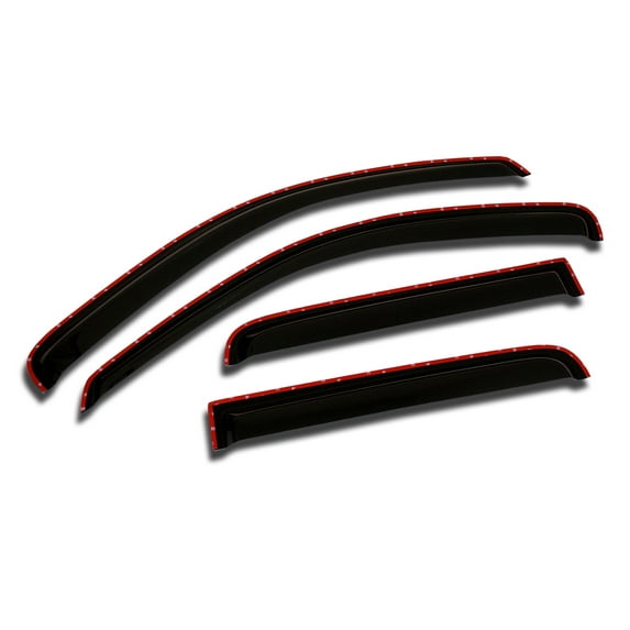 In-Channel Car Window Rain Guards Compatible with Chrysler Pacifica 2004-2008 | Tape-On | Rain Shields Window Visor Window Deflectors | Dark Smoke, 4 Pcs Set, WV-093i