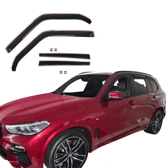In Channel Rain Guards for Car Windows 2019-2026 BMW X5 (G01), Durable Window Vent Visors Deflectors, Custom Fit, All Weather 4 pcs