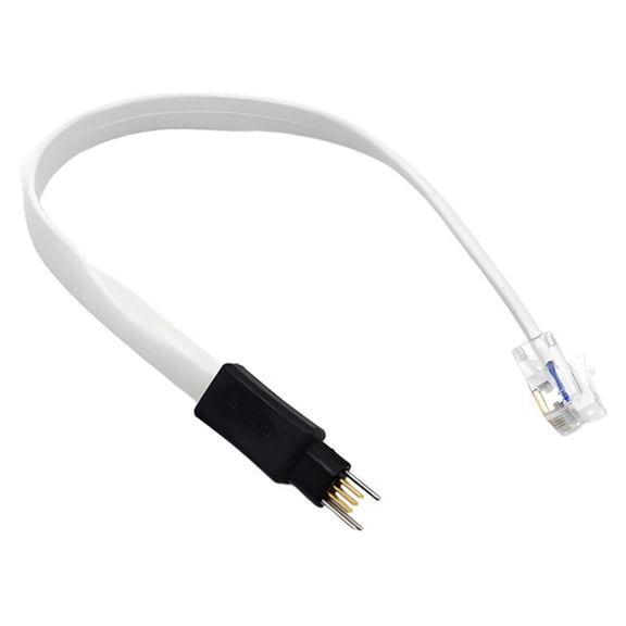 In-Circuit Programming Cable with RJ12 Termination and Direct Spring Contact for Moving Quickly Between Matching During Firmware Work