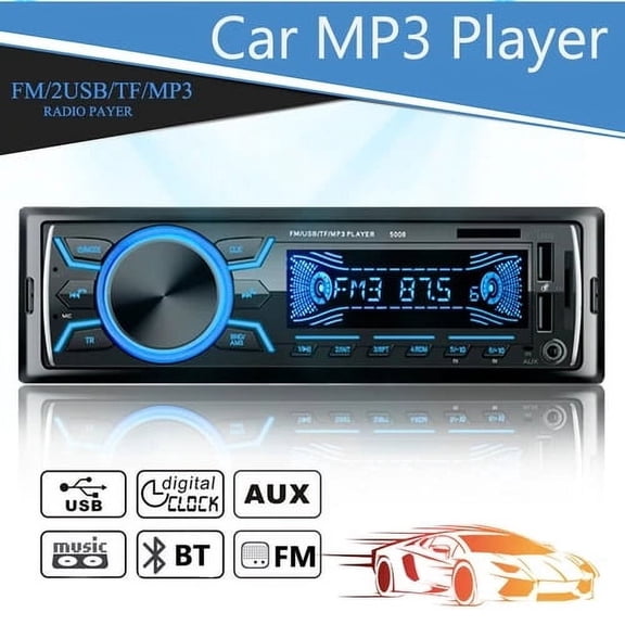 In-Dash 1 Din Car Radio Bluetooth/FM/2USB/AUX/Fast Charge/Romote Control MP3 Player USB/AUX Car Stereo Car Radio