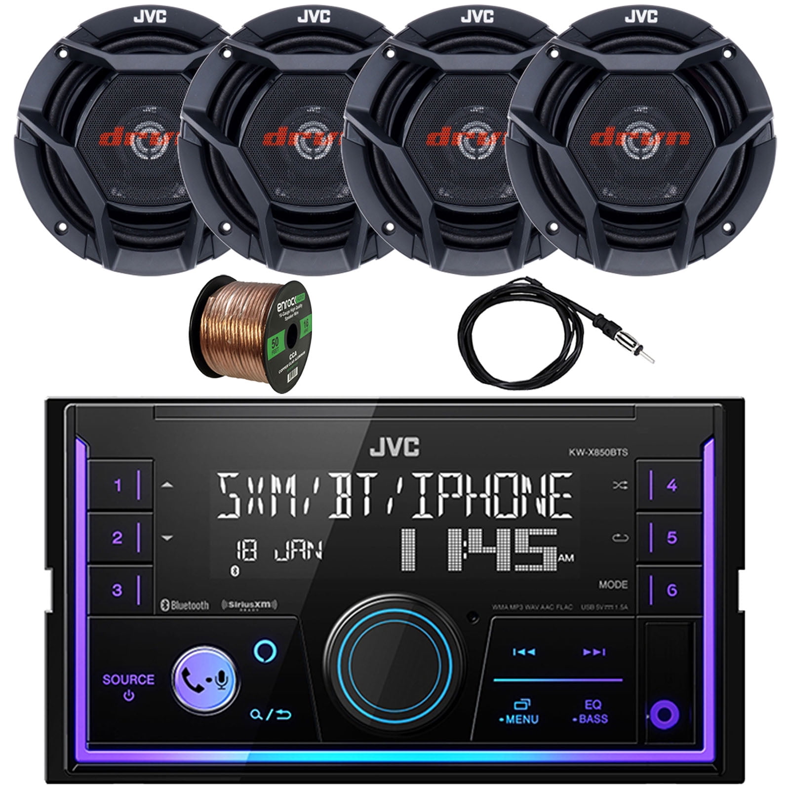 In-Dash Double DIN USB/AUX Bluetooth AM/FM Stereo Digital Media Car ...