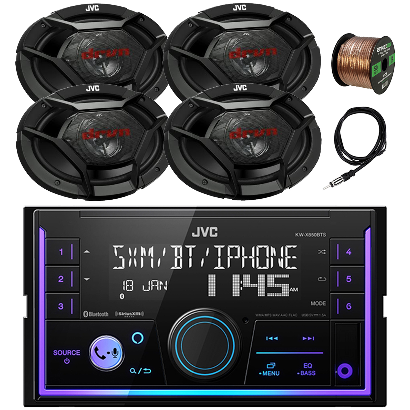 In-Dash Double DIN USB/AUX Bluetooth AM/FM Stereo Digital Media Car ...