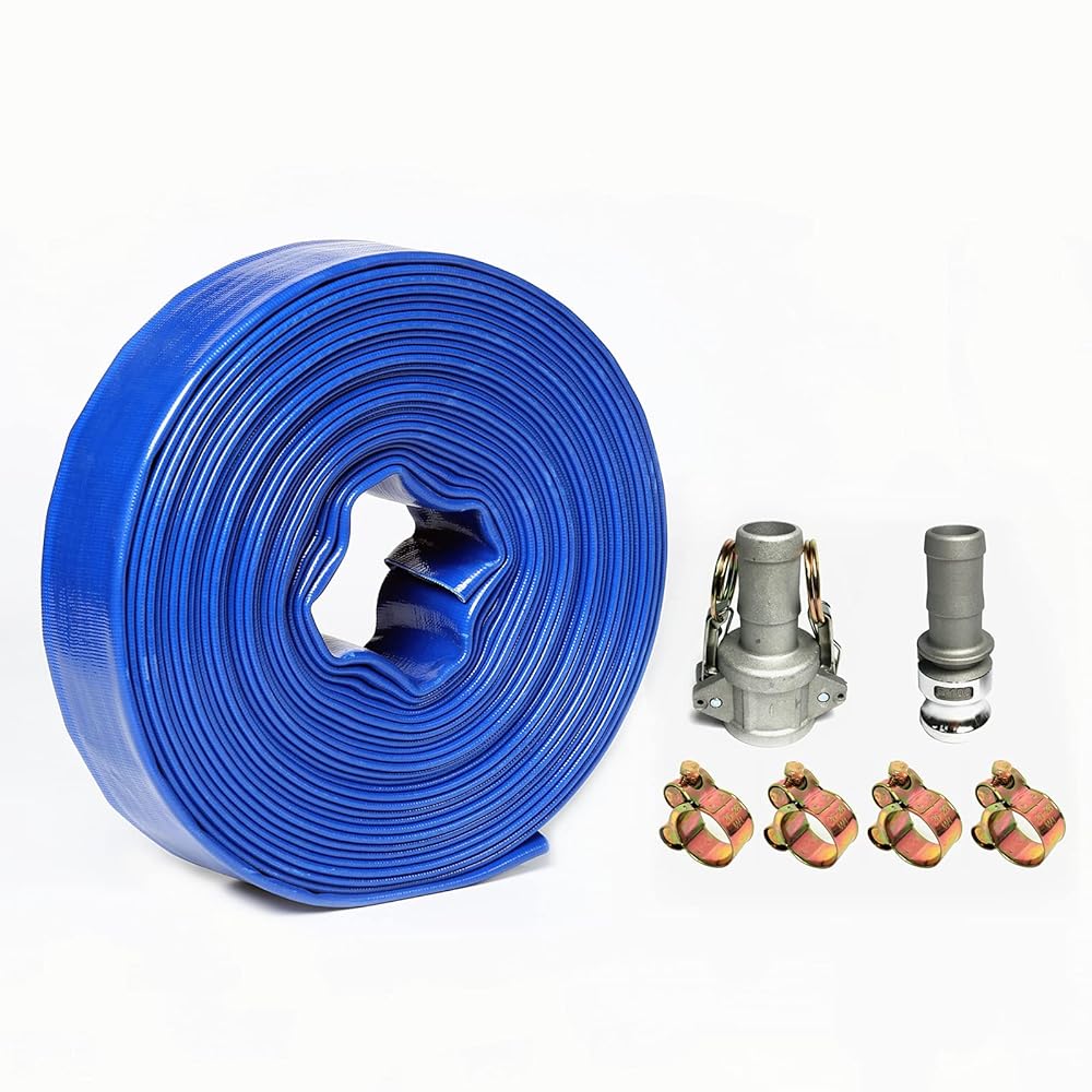 In Dia X 100 Ft Heavy Duty Flat Sump Pump Discharge And Backwash PVC