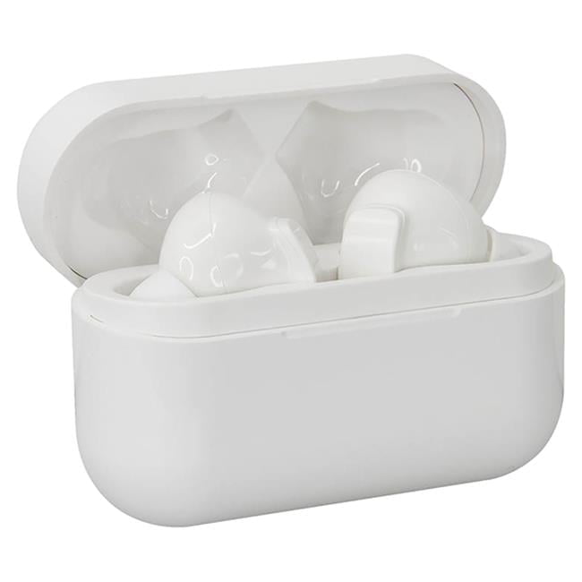 In-Ear Active-Noise-Canceling Truly Wire-Free Stereo Bluetooth Earbuds with Microphones & Charging Case, White