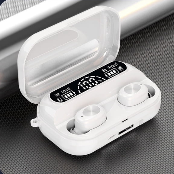 In-Ear Bluetooth Wireless Earbuds - Noise Cancellation & Long Battery Life (Charging Case Included), Light-Weight, Immersive Sound & Built-In Mic, Ideal for Work & Workouts