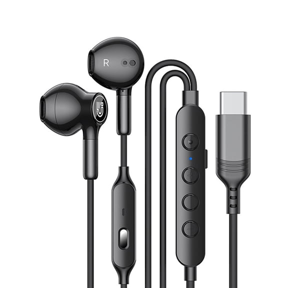 In Ear Corded Headphones Button Control Offering Clear Sound Lightweight Comfort Compatibility
