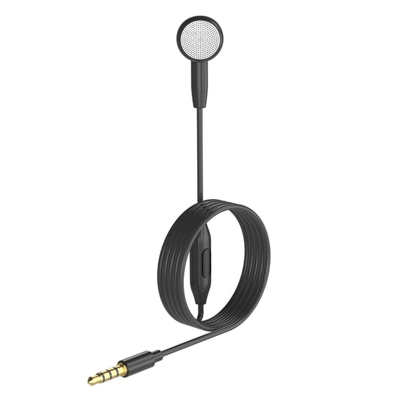 In Ear Headphone Single Side Earbud With Integrated Microphone Cable, Compatible for Most Device HandsFree Communication