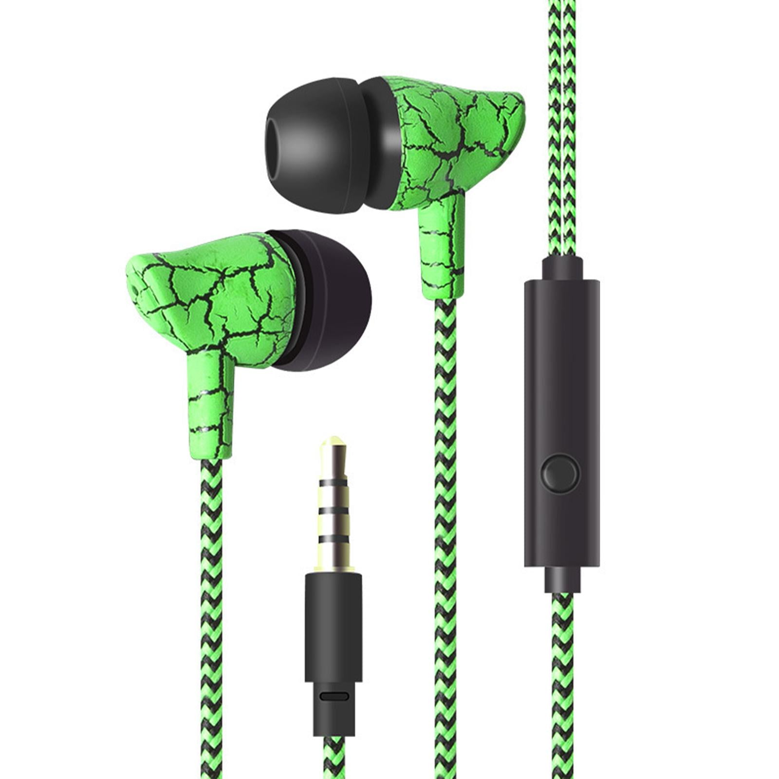 InEar Headphones Earbuds with Microphone Bass Braided Wired HeadsCA
