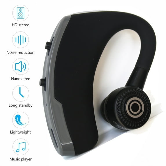 In Ear Mono Wireless Earpieces with Mic and Music Compatible with BLU G9, Vivo XL, Vivo 5, Vivo 6, Pure XR, VIVO XI+, Pure XL, Air, XL4 (Black)