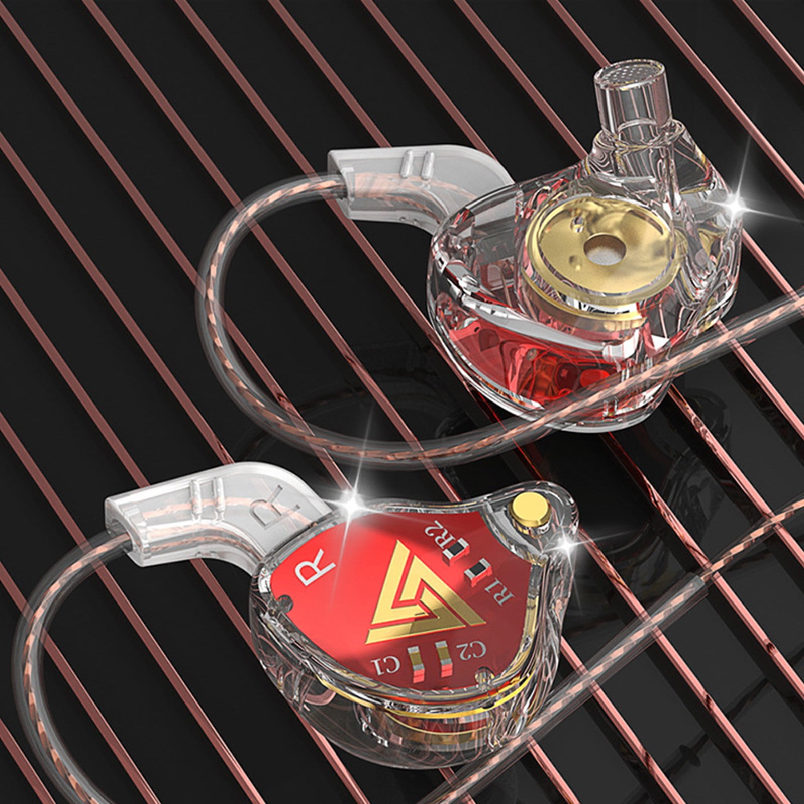 In Ear Sports Earbuds Wired with Microphone, Sweatproof Wrap Around