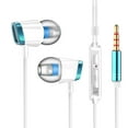 thumbnail image 1 of In-Ear Wired Headphones with Microphone - 3.5mm Jack for iOS/Android - Stereo Sound & Bass, 1 of 6