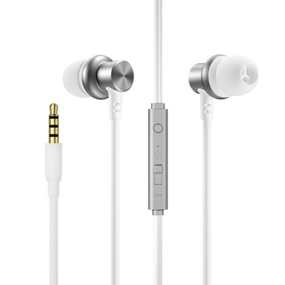 In-Ear Wired Headset with Built-in Microphone and Ergonomic Volume Control for Superior Noise Isolation and Clear Communication Featuring Universal 35mm Audio Jack