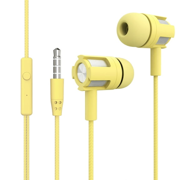 In-Ear Wired Headset with Microphone Universal 35mm Audio Earbuds Compatible for Smartphones Laptops MP3 Players Gaming Devices and Personal Electronics