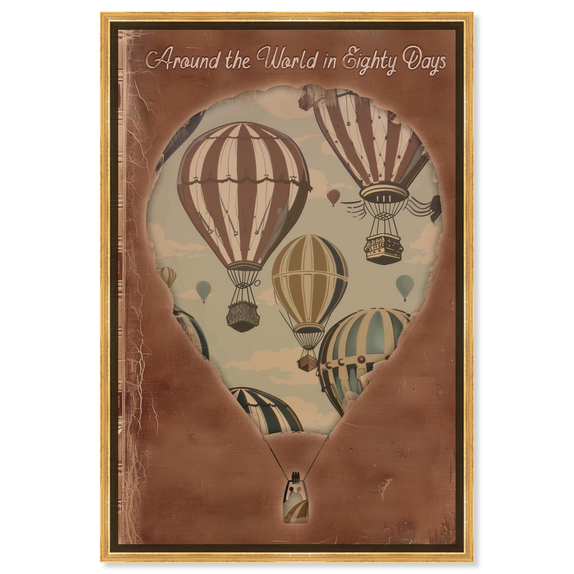 In Eighty Days Canvas Farmhouse Floral Art by Art Remedy, Gold Frame ...