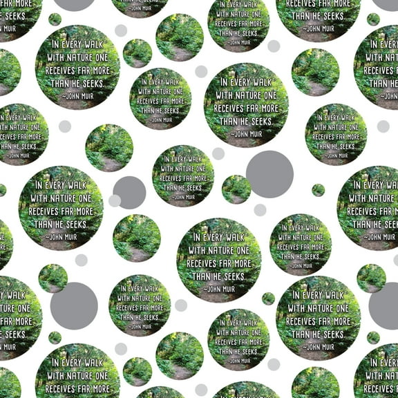 In Every Walk with Nature John Muir Premium Gift Wrap Wrapping Paper Roll