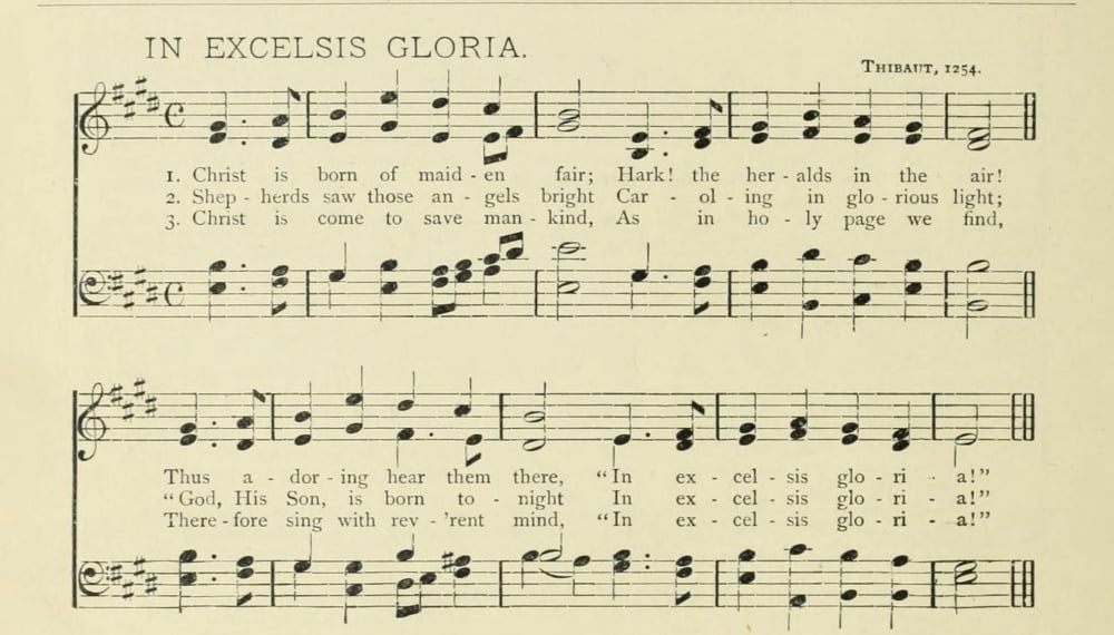 In Excelsis Gloria Christmas in Song 1891-2 Canvas Art - (24 x 36)
