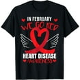 thumbnail image 1 of In February We Go Red Heart Disease Awareness T-Shirt, 1 of 4