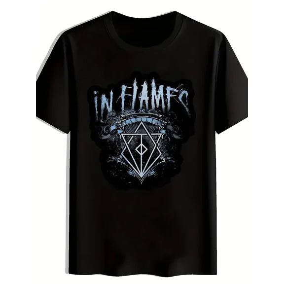 In Flames Band Logo Vintage Rock Music Lightweight Graphic Unisex T-Shirt up to size 5XL
