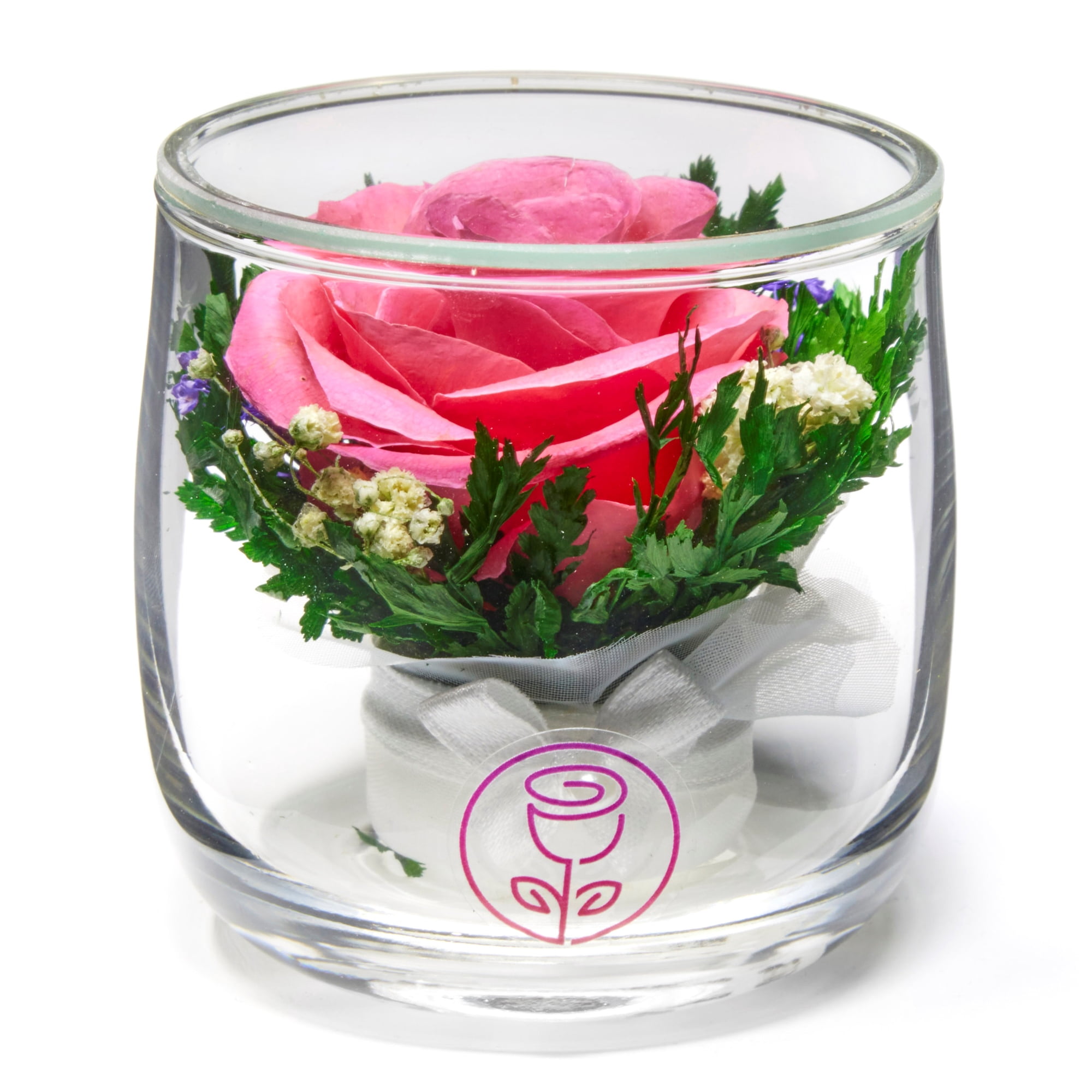 In Flores Veritas: Single Eternal Rose in Sealed Glass Vase - Lasts up ...