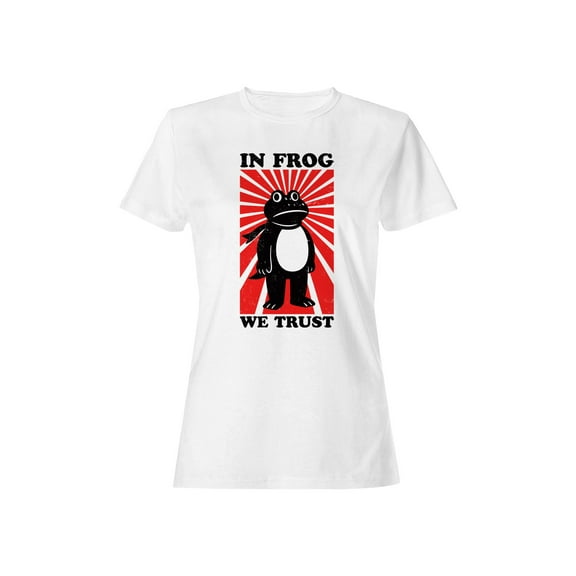 In Frog We Trust Graphic Design Women's T-shirt