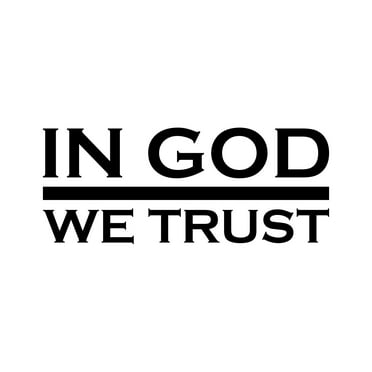 In GOD We Trust Sticker Decal Die Cut - Self Adhesive Vinyl - Weatherproof - Made in USA - Many Color and Sizes - thin blue line police officer