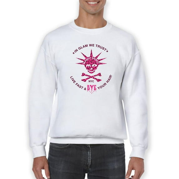 In Glam We Trust Pink Cheetah Sweatshirt Men -Manic Panic®, Male Small